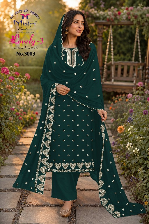 MISHRI CREATION LOVELY VOL 3 WHOLESALE COTTON PRINTED HEART DESIGN DRESS MATERIAL ONLINE