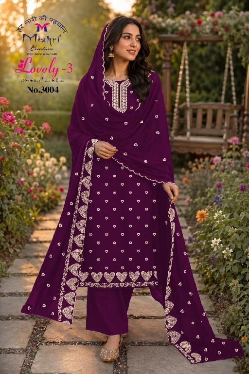 MISHRI CREATION LOVELY VOL 3 WHOLESALE COTTON PRINTED HEART DESIGN DRESS MATERIAL ONLINE