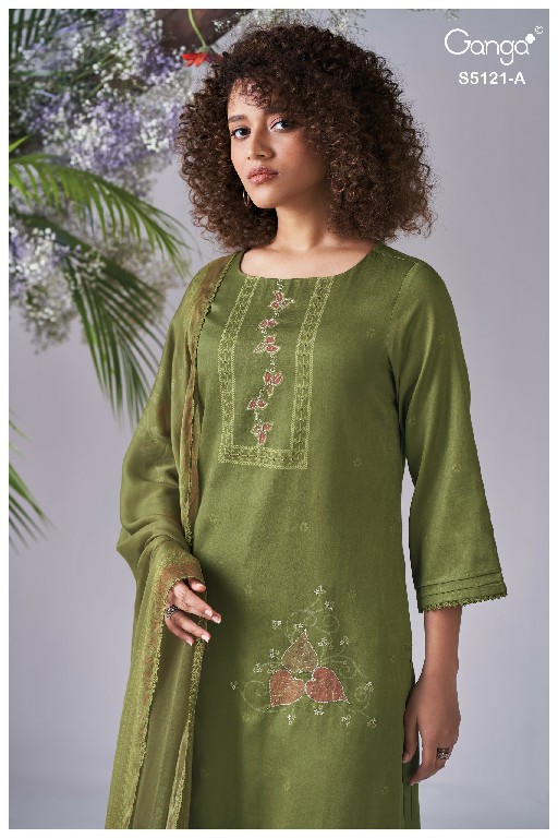 GANGA YALINI S5121 WHOLESALE PREMIUM COTTON AMAZING UNSTITCH SALWAR SUITS EXPORTER
