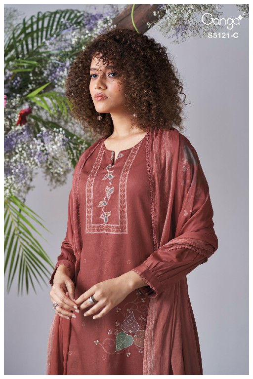 GANGA YALINI S5121 WHOLESALE PREMIUM COTTON AMAZING UNSTITCH SALWAR SUITS EXPORTER