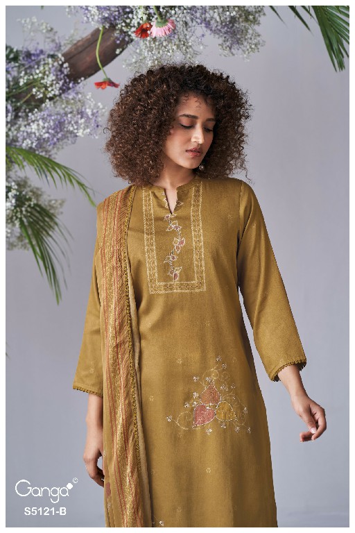 GANGA YALINI S5121 WHOLESALE PREMIUM COTTON AMAZING UNSTITCH SALWAR SUITS EXPORTER