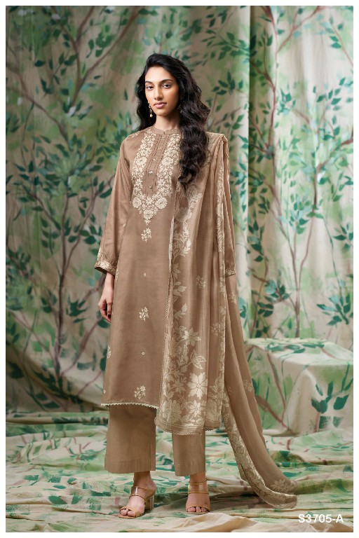 GANGA GISELLE S3705 WHOLESALE PREMIUM COTTON ELEGANT UNSTITCH SALWAR SUITS SUPPLIER