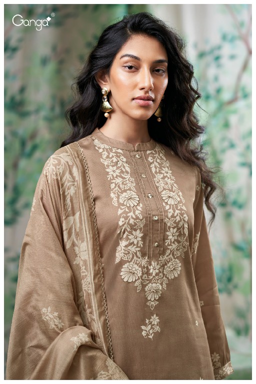 GANGA GISELLE S3705 WHOLESALE PREMIUM COTTON ELEGANT UNSTITCH SALWAR SUITS SUPPLIER