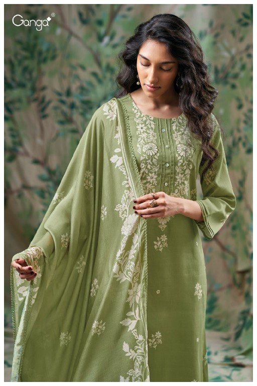 GANGA GISELLE S3705 WHOLESALE PREMIUM COTTON ELEGANT UNSTITCH SALWAR SUITS SUPPLIER