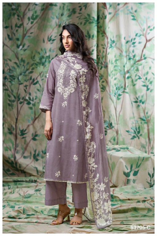 GANGA GISELLE S3705 WHOLESALE PREMIUM COTTON ELEGANT UNSTITCH SALWAR SUITS SUPPLIER