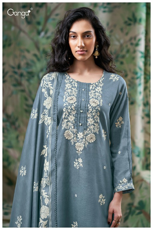 GANGA GISELLE S3705 WHOLESALE PREMIUM COTTON ELEGANT UNSTITCH SALWAR SUITS SUPPLIER