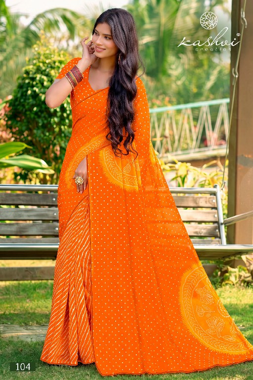 KASHVI CREATION SIYA VOL 1 WHOLESALE WEIGHTLESS LEHARIYA CLASSIC SAREES FOR WOMEN EXPORTER
