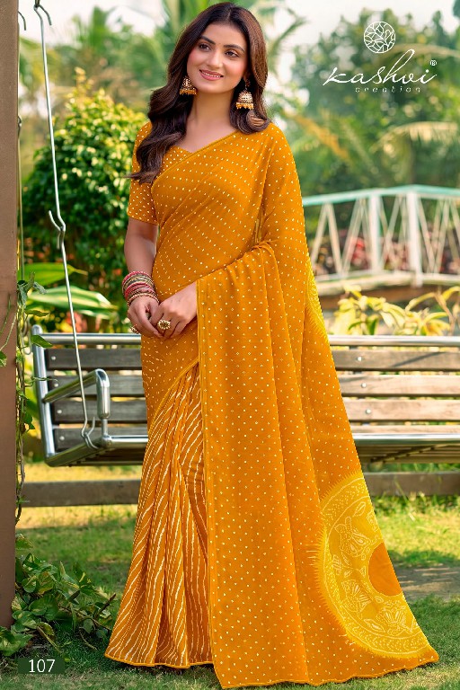 KASHVI CREATION SIYA VOL 1 WHOLESALE WEIGHTLESS LEHARIYA CLASSIC SAREES FOR WOMEN EXPORTER