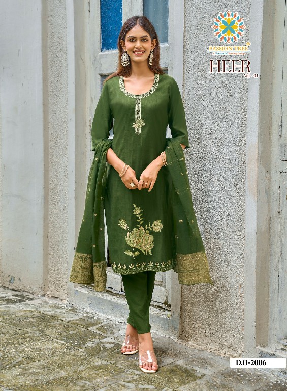 PASSION TREE HEER VOL 2 WHOLESALE READYMADE HEAVY BARLIN WITH FANCY WORK BIG SIZE STRAIGHT CUT 3 PCS SUITS FOR EXPORT