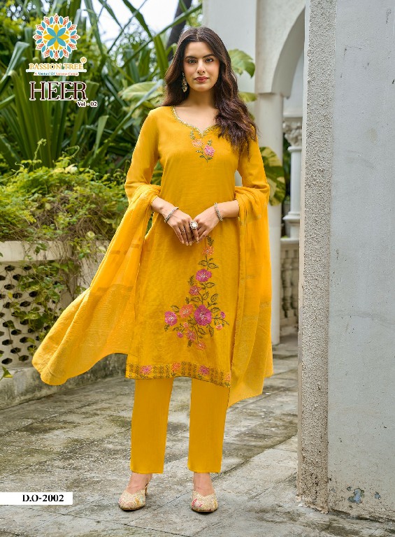 PASSION TREE HEER VOL 2 WHOLESALE READYMADE HEAVY BARLIN WITH FANCY WORK BIG SIZE STRAIGHT CUT 3 PCS SUITS FOR EXPORT