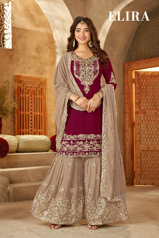 RANGRUT ELIRA WHOLESALE READYMADE BLOOMING GEORGETTE BIG SIZE FESTIVE WEAR 3 PCS SUITS EXPORTER