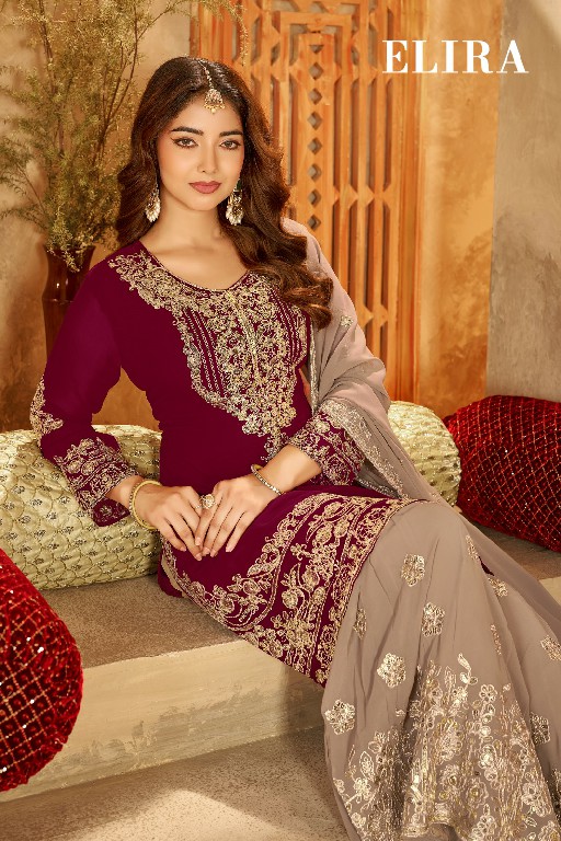 RANGRUT ELIRA WHOLESALE READYMADE BLOOMING GEORGETTE BIG SIZE FESTIVE WEAR 3 PCS SUITS EXPORTER