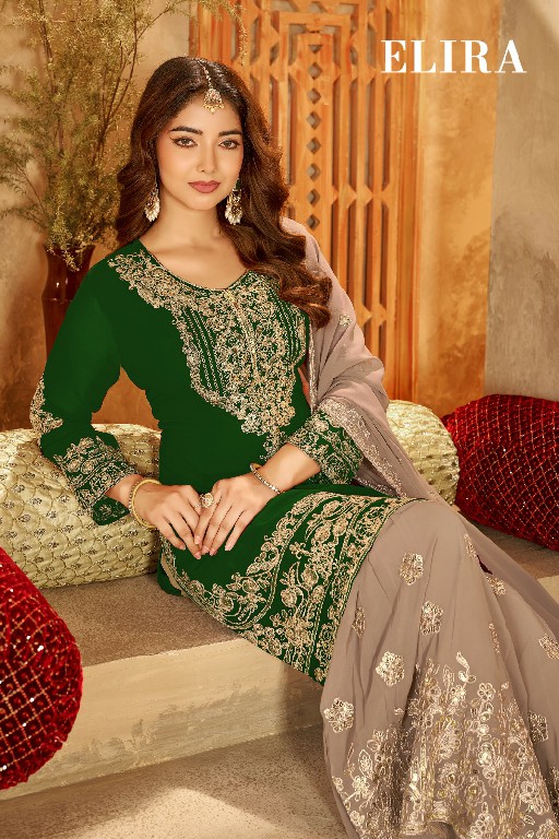 RANGRUT ELIRA WHOLESALE READYMADE BLOOMING GEORGETTE BIG SIZE FESTIVE WEAR 3 PCS SUITS EXPORTER