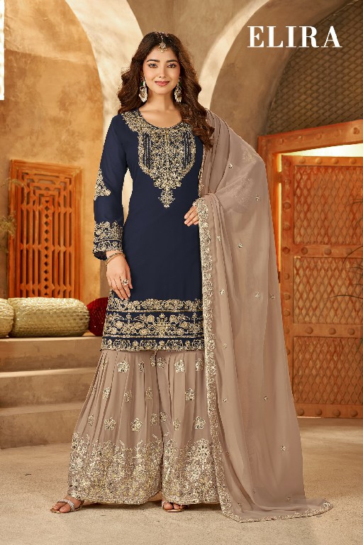RANGRUT ELIRA WHOLESALE READYMADE BLOOMING GEORGETTE BIG SIZE FESTIVE WEAR 3 PCS SUITS EXPORTER