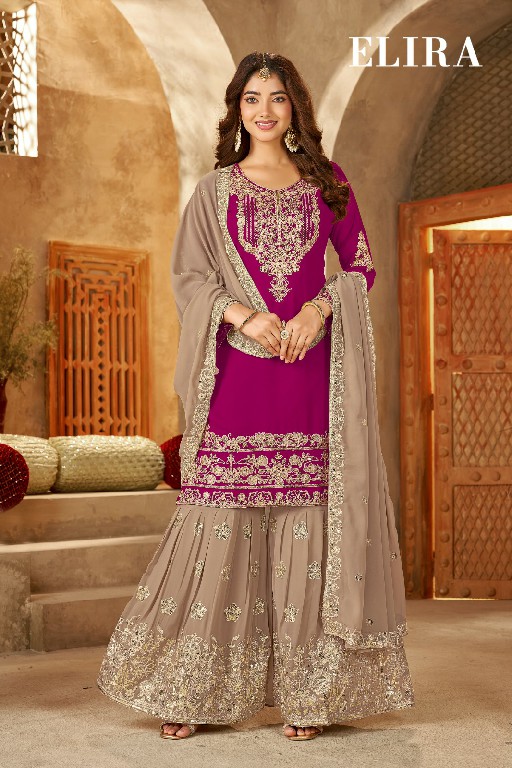 RANGRUT ELIRA WHOLESALE READYMADE BLOOMING GEORGETTE BIG SIZE FESTIVE WEAR 3 PCS SUITS EXPORTER