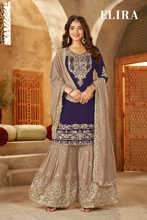 RANGRUT ELIRA WHOLESALE READYMADE BLOOMING GEORGETTE BIG SIZE FESTIVE WEAR 3 PCS SUITS EXPORTER