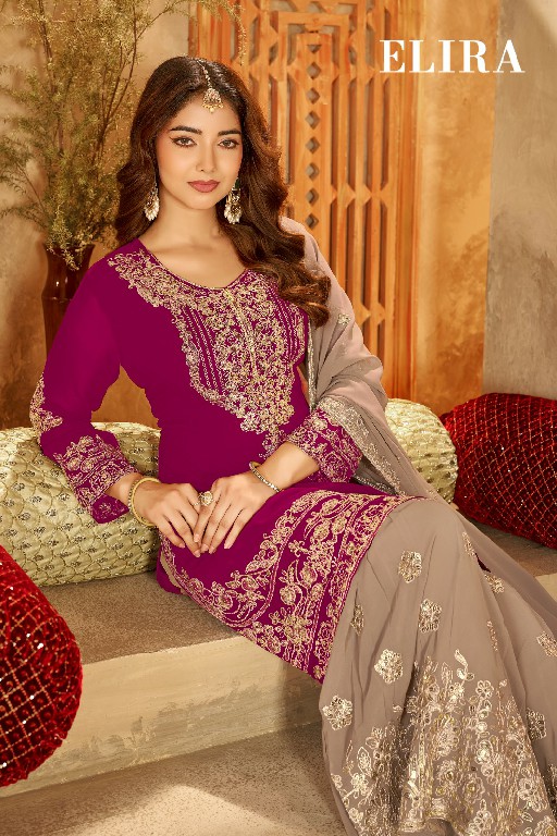 RANGRUT ELIRA WHOLESALE READYMADE BLOOMING GEORGETTE BIG SIZE FESTIVE WEAR 3 PCS SUITS EXPORTER