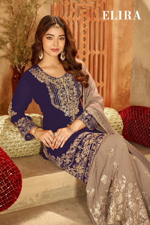 RANGRUT ELIRA WHOLESALE READYMADE BLOOMING GEORGETTE BIG SIZE FESTIVE WEAR 3 PCS SUITS EXPORTER