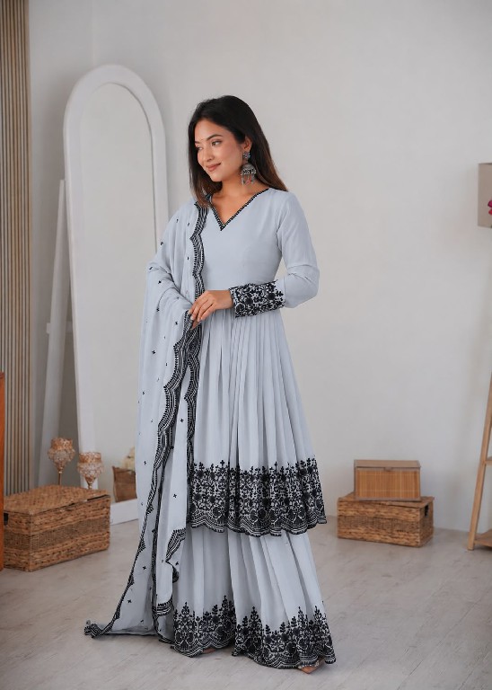 SP SERIES D.NO SP-71 WHOLESALE READYMADE FAUX GEORGETTE PARTY WEAR PLAZZO STYLE 3 PCS SUITS FOR EXPORT