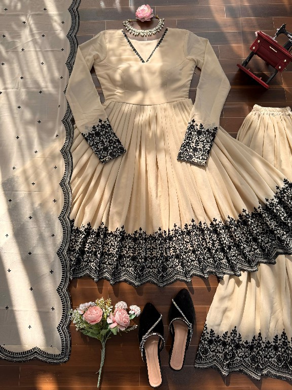 SP SERIES D.NO SP-71 WHOLESALE READYMADE FAUX GEORGETTE PARTY WEAR PLAZZO STYLE 3 PCS SUITS FOR EXPORT
