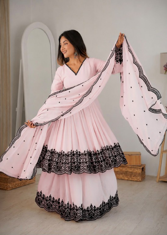 SP SERIES D.NO SP-71 WHOLESALE READYMADE FAUX GEORGETTE PARTY WEAR PLAZZO STYLE 3 PCS SUITS FOR EXPORT