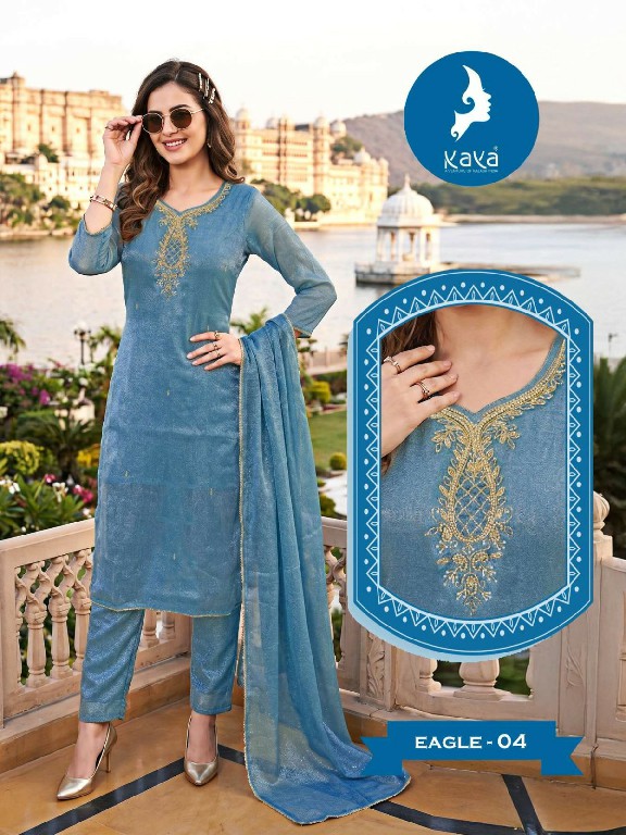 KAYA EAGLE WHOLESALE READYMADE SATIN SILK BIG SIZE ELEGANCE 3 PCS SUITS SUPPLIER