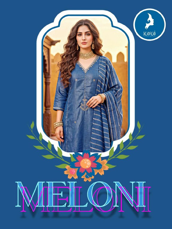 KAYA MELONI WHOLESALE READYMADE SHIMMER BEAUTIFUL STRAIGHT CUT 3 PCS SUITS EXPORTER