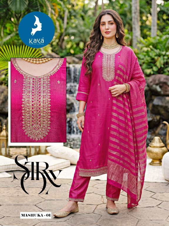 KAYA MASHUKA WHOLESALE READYMADE MILANO SHIMMER GORGEOUS LOOK 3 PCS SUITS FOR EXPORT
