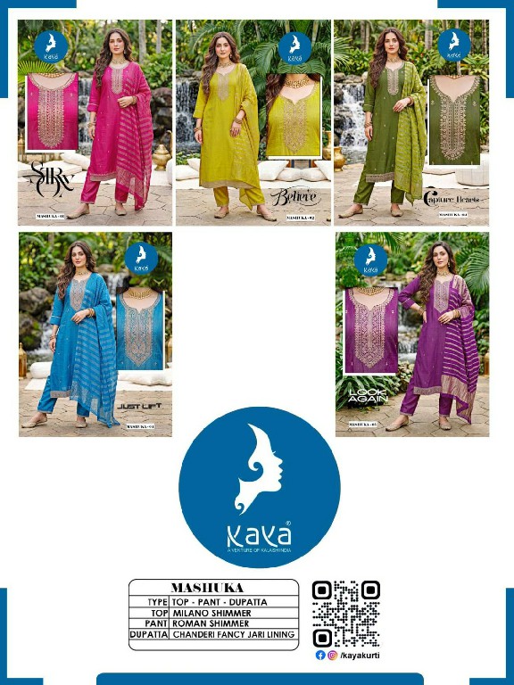 KAYA MASHUKA WHOLESALE READYMADE MILANO SHIMMER GORGEOUS LOOK 3 PCS SUITS FOR EXPORT