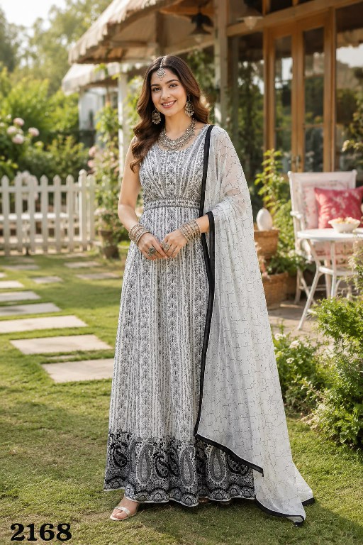 MRUDANGI FARIDA WHOLESALE READYMADE REAL GEORGETTE PARTY WEAR GOWN WITH DUPATTA ONLINE