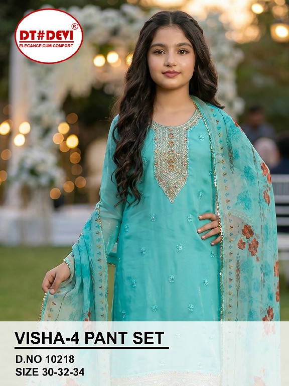 DT DEVI VISHA VOL 4 WHOLESALE READYMADE FENDY SILK AMAZING 3 PCS COMBO SET SUITS FOR KIDS ONLINE