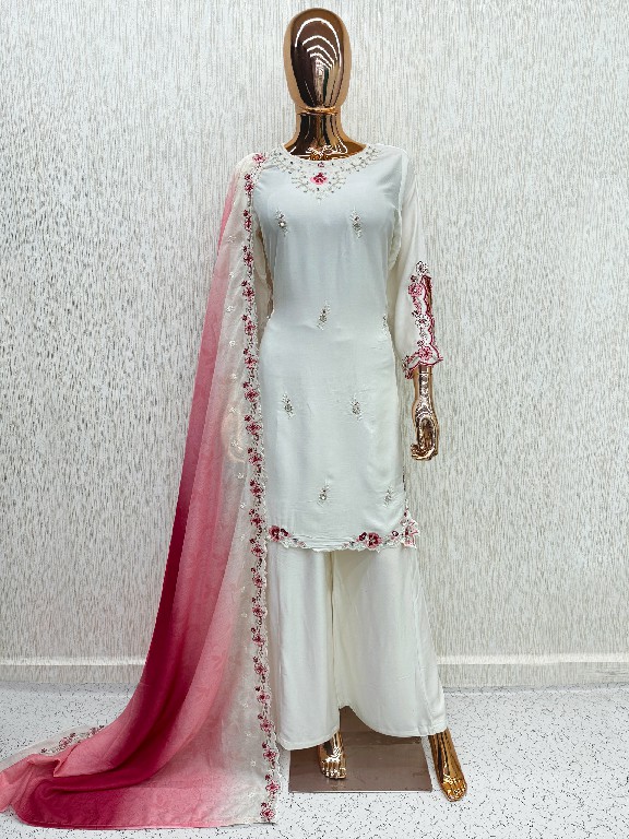 LAXURIA TRENDZ D.NO 1683 WHOLESALE READYMADE RAYON SATIN PAKISTANI DESIGNER 3 PCS SUITS SUPPLIER