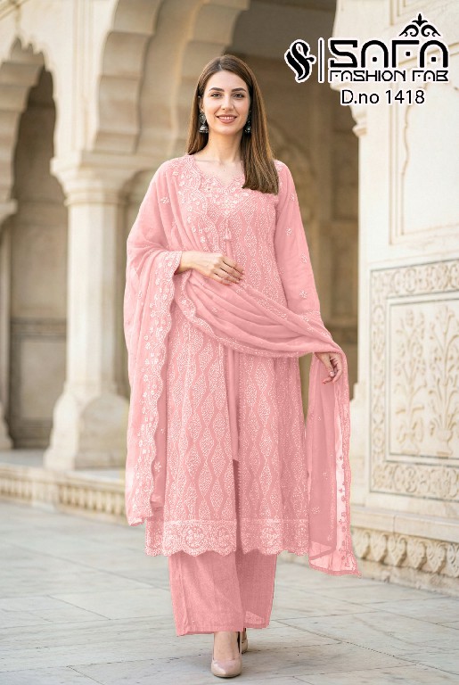 SAFA FASHION D.NO 1418 WHOLESALE READYMADE HEAVY LUXURY FORMAL WEAR 3 PCS COMBO SET SUITS EXPORTER