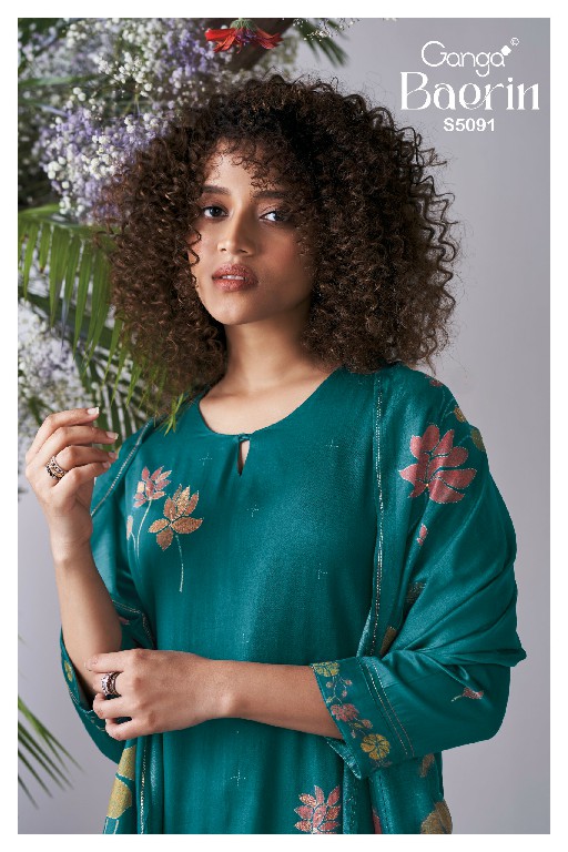 GANGA BAERIN S5091 WHOLESALE PREMIUM COTTON CLASSIC UNSTITCH SALWAR SUITS EXPORTER