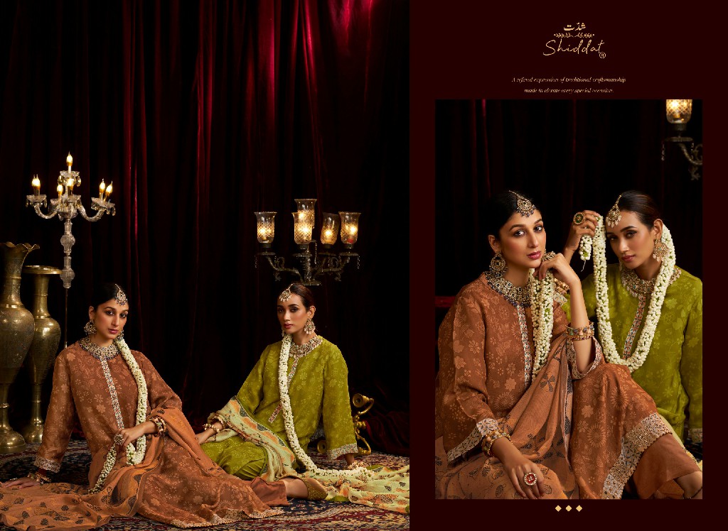 SHIDDAT BELL ROSE 101 WHOLESALE VISCOSE ORGANZA FESTIVE LOOK UNSTITCH SALWAR SUITS FOR EXPORT