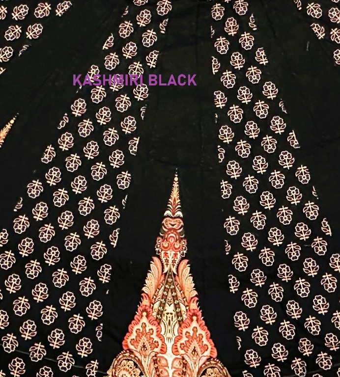 KNZ KASHMIRI BLACK WHOLESALE POLY COTTON  RAYON BEAUTIFUL LEHENGA CHOLI FOR EXPORT