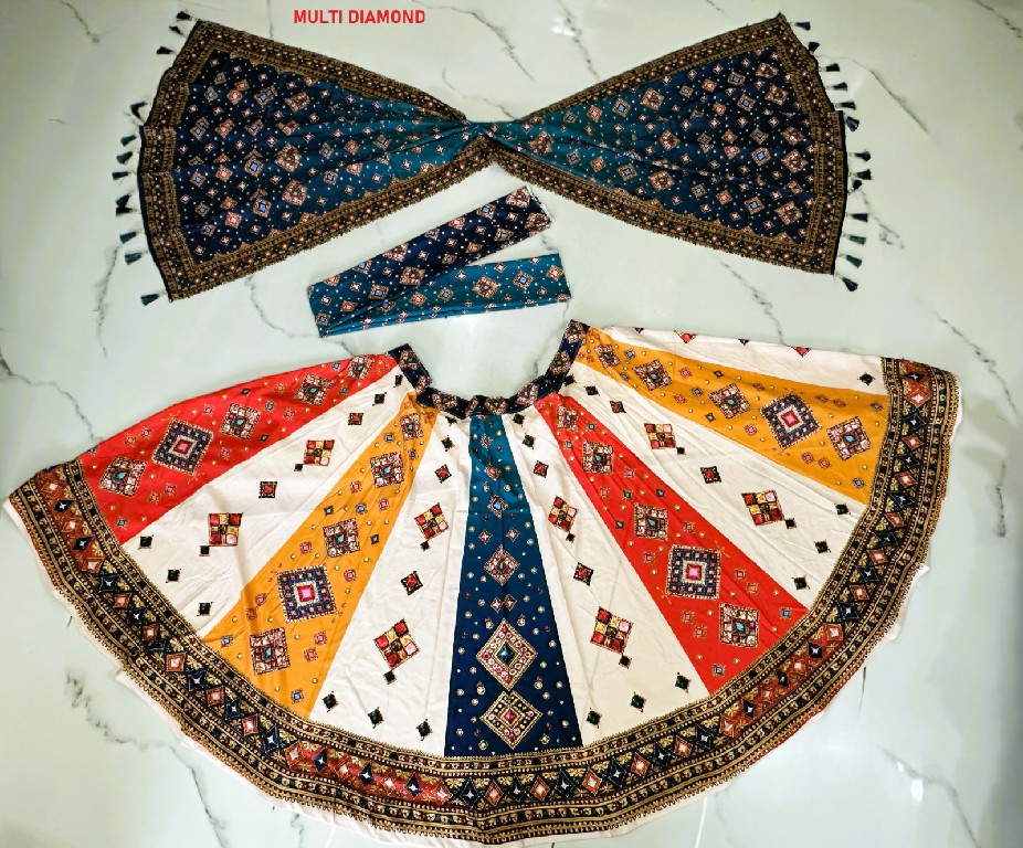 KNZ MULTI DIAMOND WHOLESALE POLY COTTON RAYON AMAZING LEHENGA CHOLI FOR WOMEN SUPPLIER
