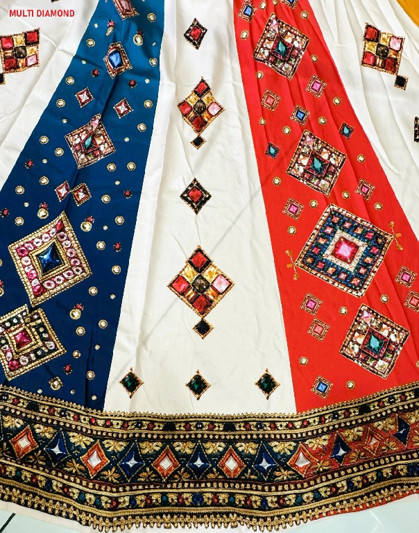 KNZ MULTI DIAMOND WHOLESALE POLY COTTON RAYON AMAZING LEHENGA CHOLI FOR WOMEN SUPPLIER