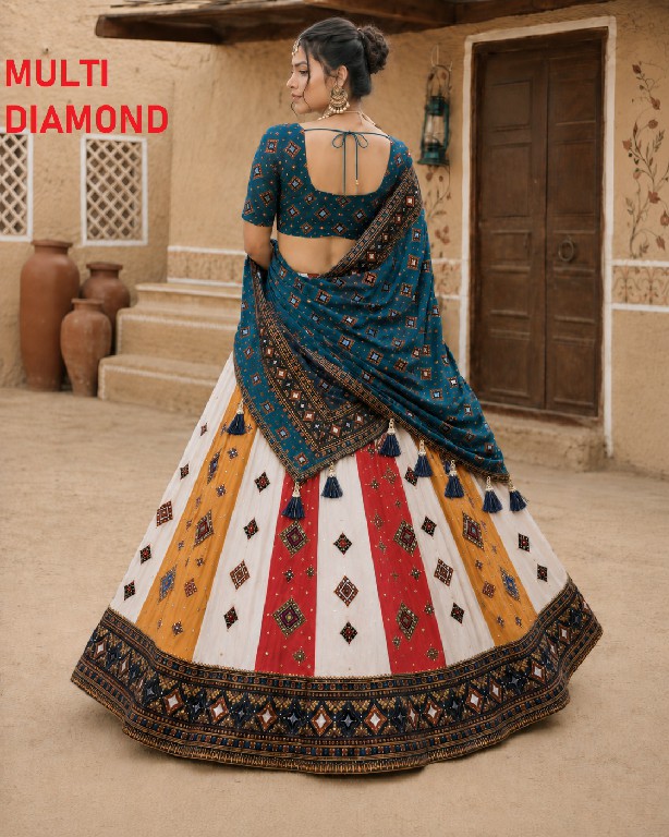 KNZ MULTI DIAMOND WHOLESALE POLY COTTON RAYON AMAZING LEHENGA CHOLI FOR WOMEN SUPPLIER