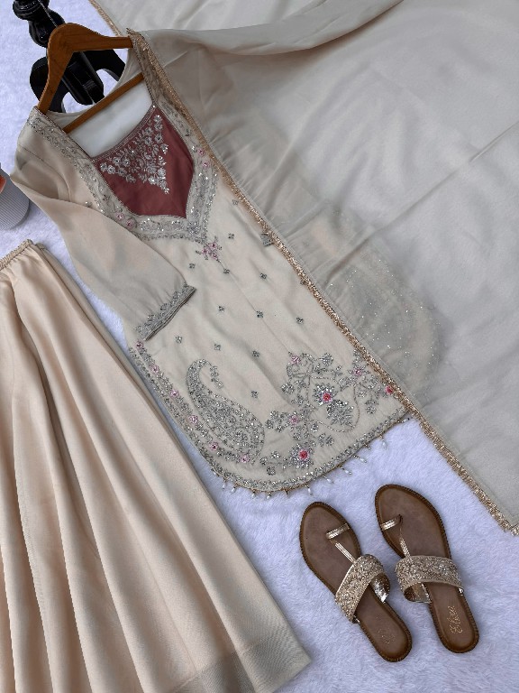 TEXTILEDEAL D.NO 6065 WHOLESALE READYMADE SIMMER PARTY WEAR 3 PCS SUITS EXPORTER