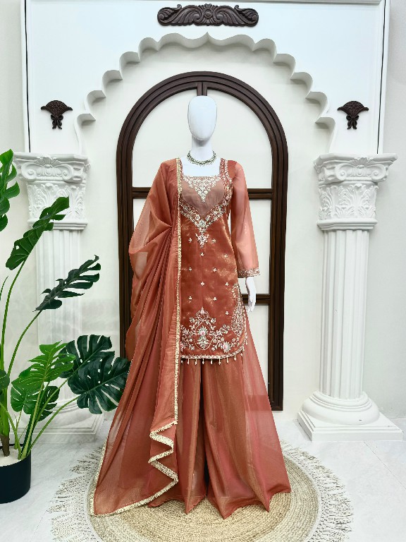 TEXTILEDEAL D.NO 6065 WHOLESALE READYMADE SIMMER PARTY WEAR 3 PCS SUITS EXPORTER