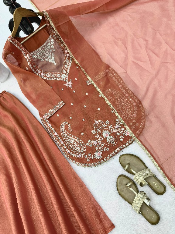 TEXTILEDEAL D.NO 6065 WHOLESALE READYMADE SIMMER PARTY WEAR 3 PCS SUITS EXPORTER