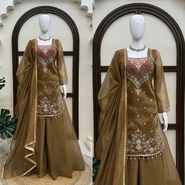 TEXTILEDEAL D.NO 6065 WHOLESALE READYMADE SIMMER PARTY WEAR 3 PCS SUITS EXPORTER