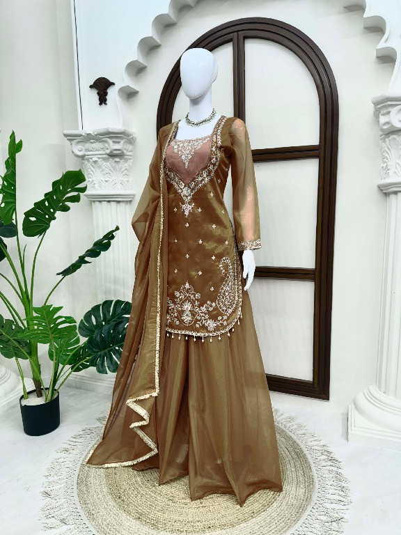 TEXTILEDEAL D.NO 6065 WHOLESALE READYMADE SIMMER PARTY WEAR 3 PCS SUITS EXPORTER