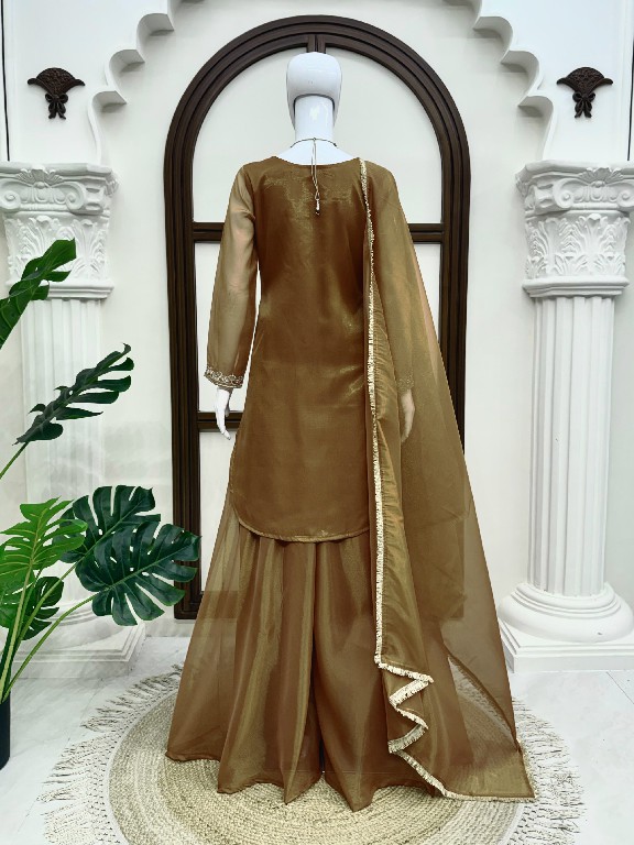 TEXTILEDEAL D.NO 6065 WHOLESALE READYMADE SIMMER PARTY WEAR 3 PCS SUITS EXPORTER
