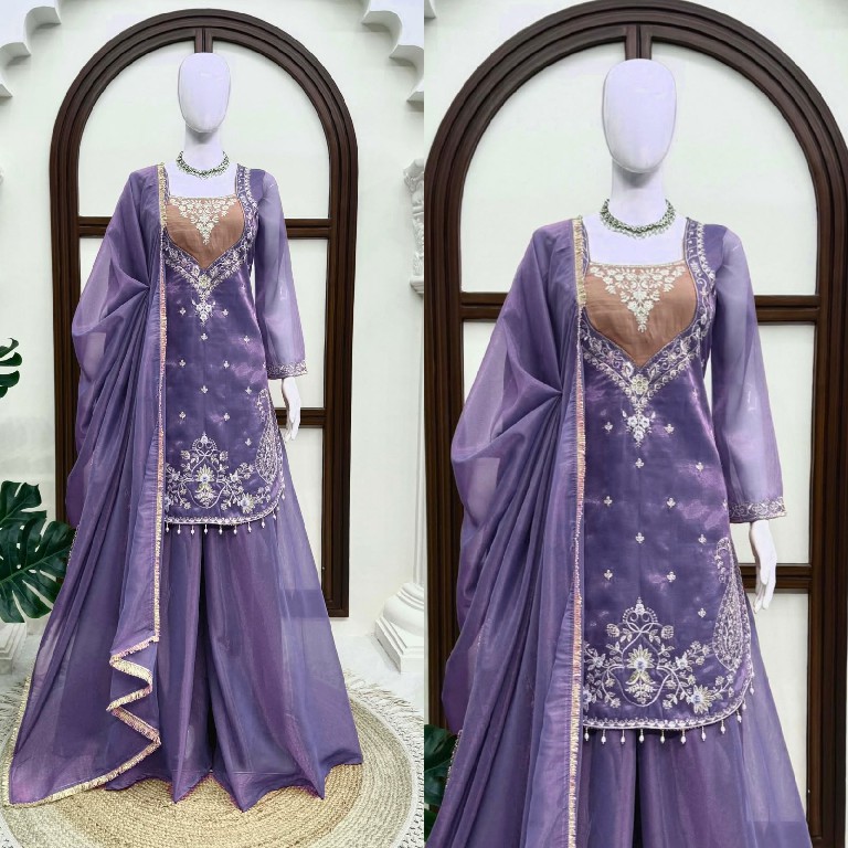 TEXTILEDEAL D.NO 6065 WHOLESALE READYMADE SIMMER PARTY WEAR 3 PCS SUITS EXPORTER