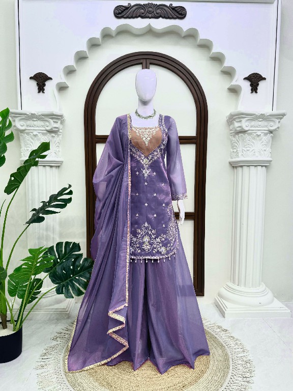 TEXTILEDEAL D.NO 6065 WHOLESALE READYMADE SIMMER PARTY WEAR 3 PCS SUITS EXPORTER