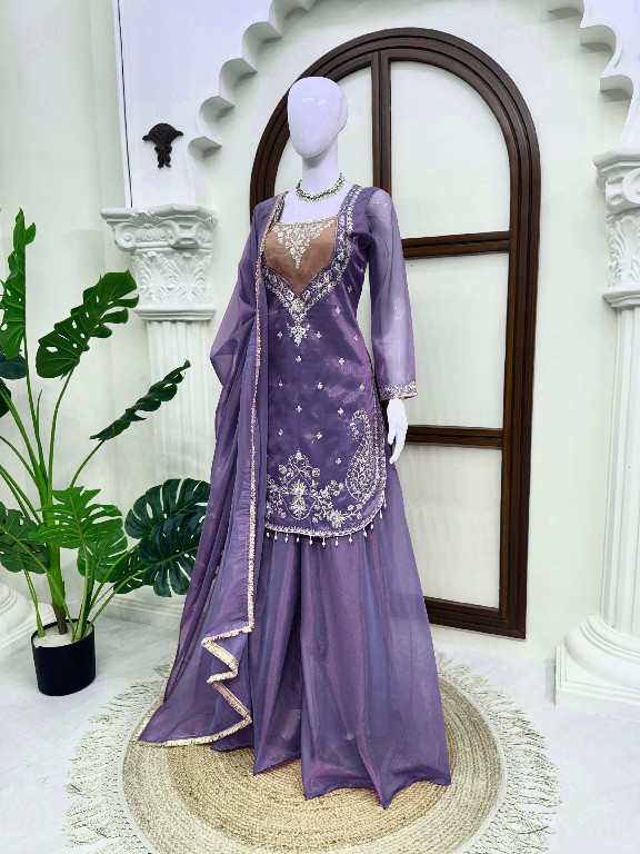 TEXTILEDEAL D.NO 6065 WHOLESALE READYMADE SIMMER PARTY WEAR 3 PCS SUITS EXPORTER