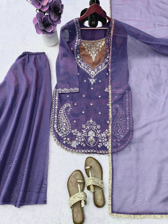 TEXTILEDEAL D.NO 6065 WHOLESALE READYMADE SIMMER PARTY WEAR 3 PCS SUITS EXPORTER