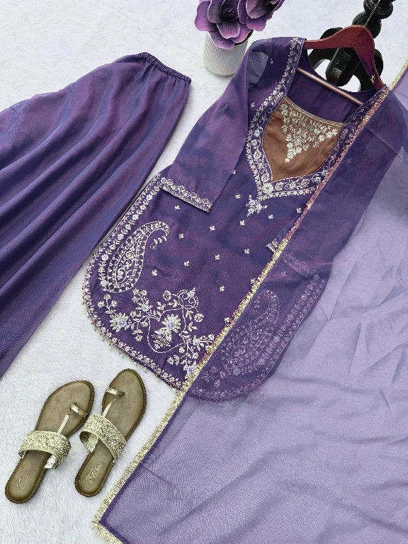TEXTILEDEAL D.NO 6065 WHOLESALE READYMADE SIMMER PARTY WEAR 3 PCS SUITS EXPORTER